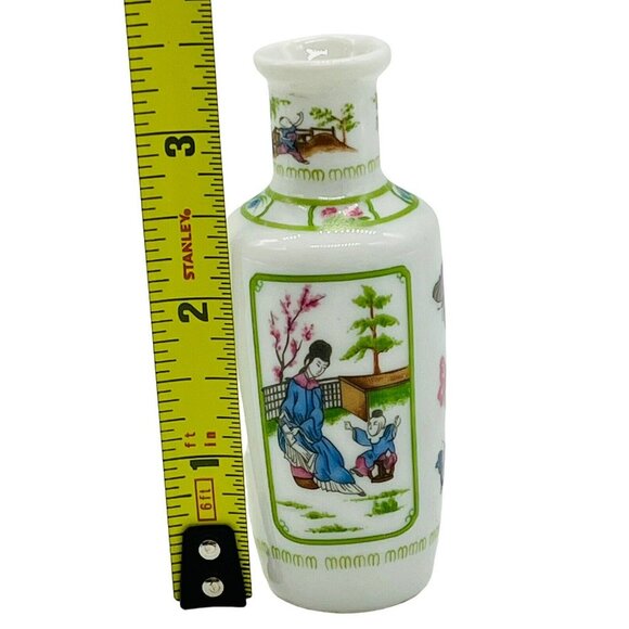 Franklin Mint Geisha Butterfly Mini Imperial Collection Dynasty Vase 1980 Japan - Picture 8 of 8